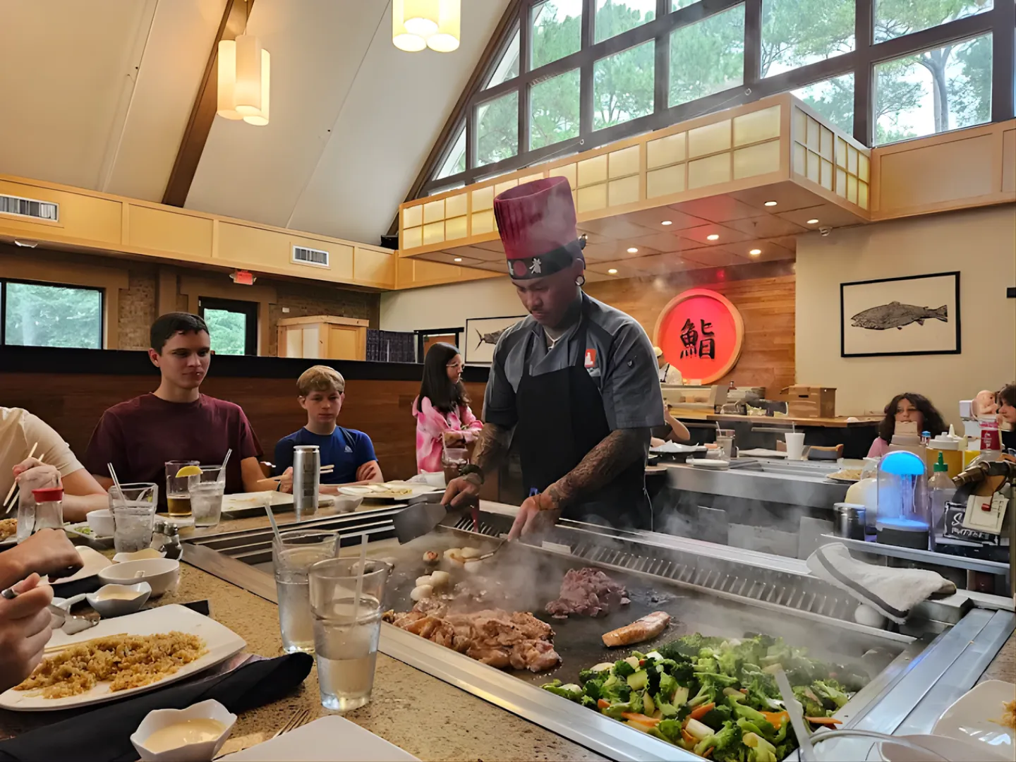 Hibachi dinner grilled at the table at Sake Café Pensacola